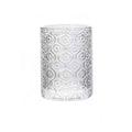 Clear Begonia straight round glass water cup in short 250ml and tall 360ml capacity options.