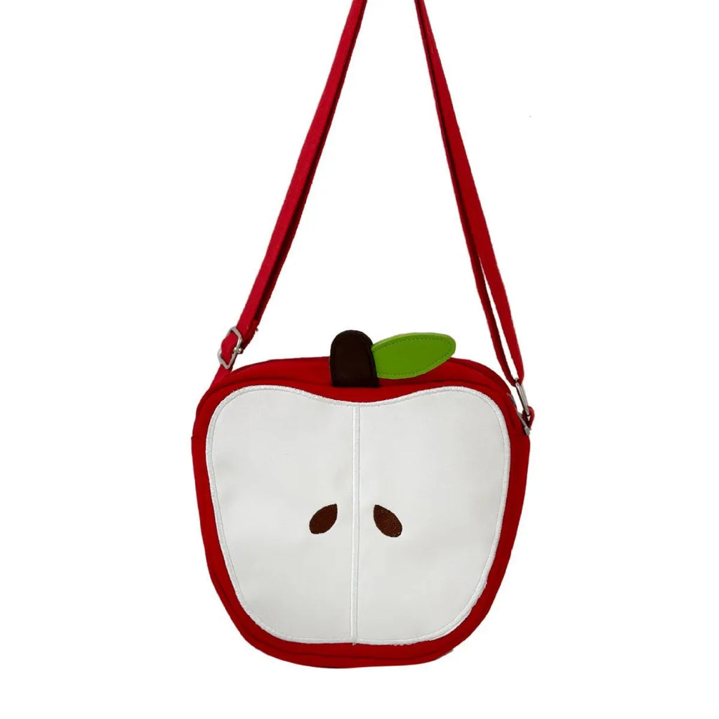 Creative fruit underarm backpack in green with pendant, waterproof nylon, for women outdoor sports