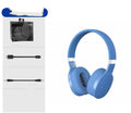 True wireless Bluetooth headphones in black, blue, grey, and white colours with charging case and cable