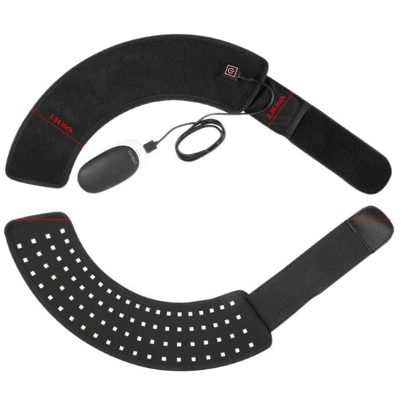 Black horseshoe physiotherapy massage instrument with 15W light source and 100-240V input, effective range 0.03m