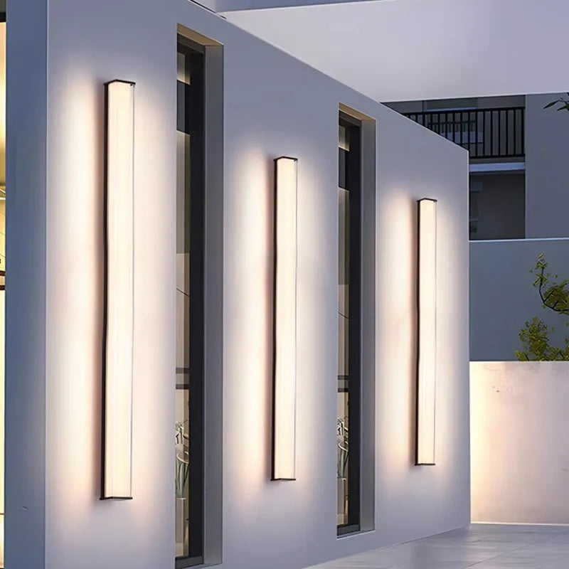 Outdoor wall lamp for villa hotel courtyard entrance, 220V, 30cm to 120cm, modern simple style