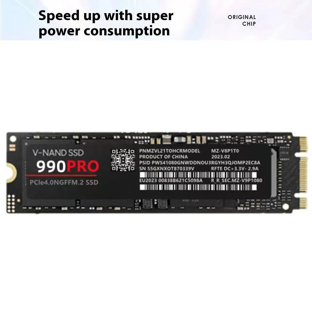 SSD 990pro PCI-E interface 2280 form factor 3.8mm thick NGFF dual port 1TB to 4TB for home use