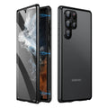 Magnetic mirror phone case for Samsung S24 Ultra in multiple colours showing front privacy screen.