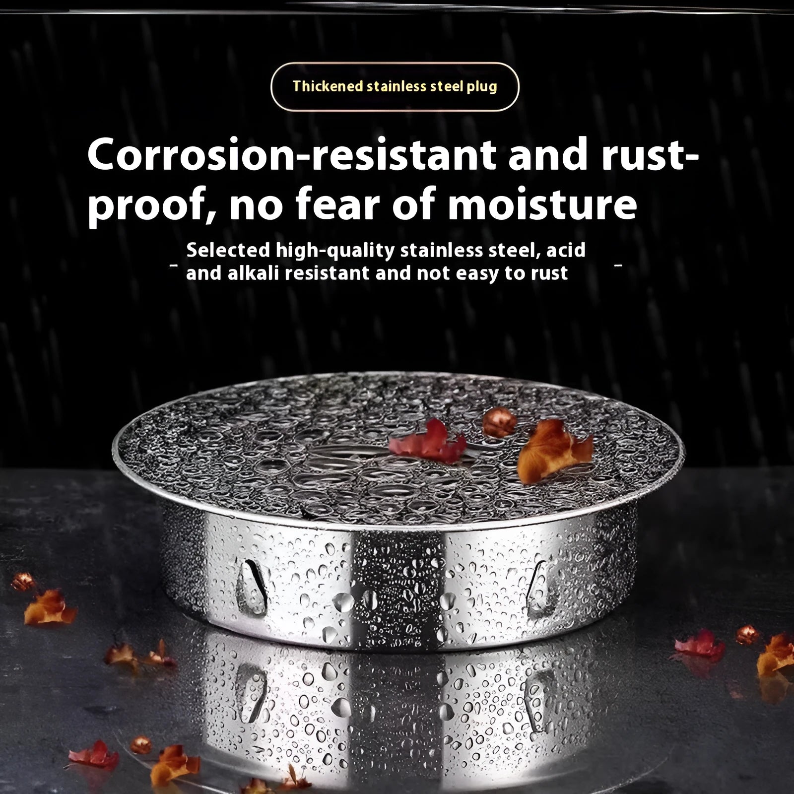 Stainless steel floor drain with deodorant seal for bathroom and kitchen drainage
