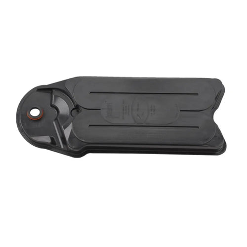 Black automotive crankcase ventilation filter for vehicle PCV system maintenance