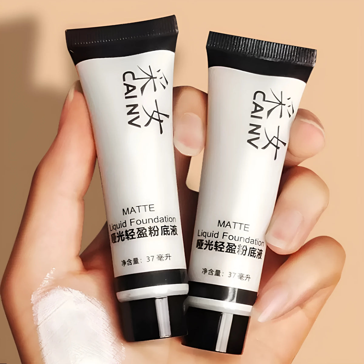Pure white stage makeup concealer foundation cream with oil control and waterproof formula, W5 White shade.