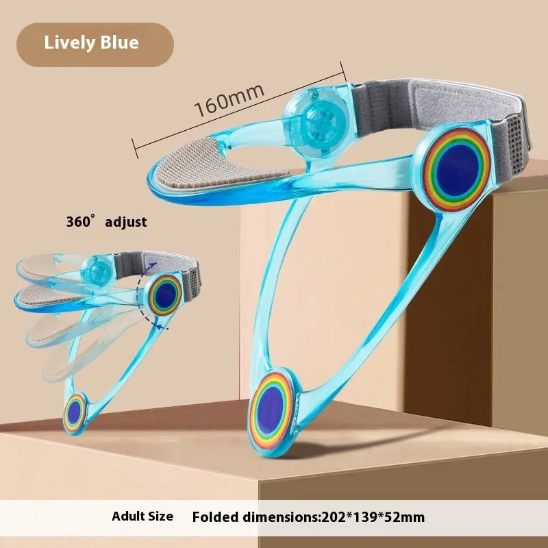Adjustable cervical spine support neck brace shown in blue, for adult fitness use.