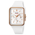 Square silicone waterproof digital watch for girls with multi-functional display in various colour options