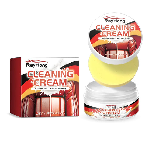 100g automotive leather care cream bottle with sponge applicator for car interior maintenance