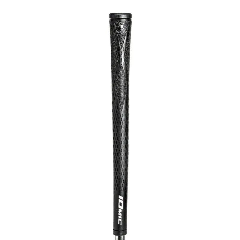 TPE material golf grip shown in various colour options including pink, red, and black.