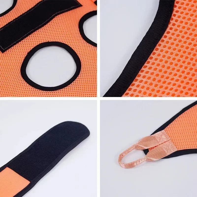 Cat grooming restraint bag in hammock design for nail cutting and bathing procedures
