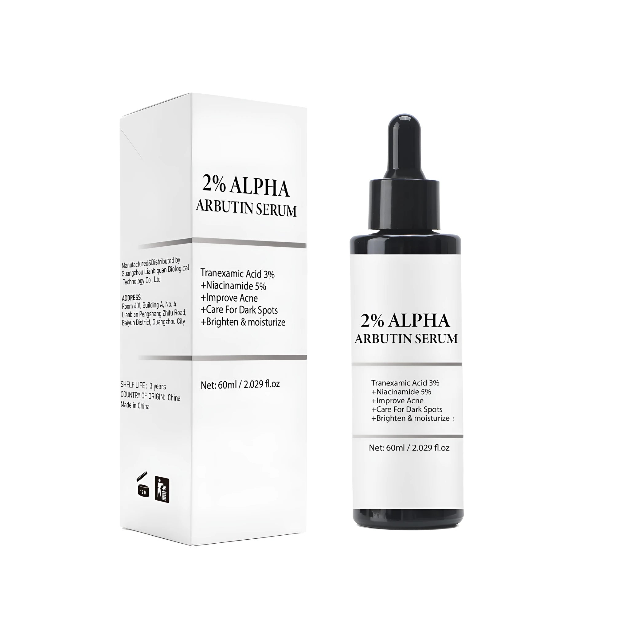 Alpha-Arbutin Care Solution Facial 60ml bottle for moisturising and hydrating skin.