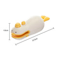 Yellow duck-shaped rechargeable bag sealing machine with animal jacquard pattern and charging cable