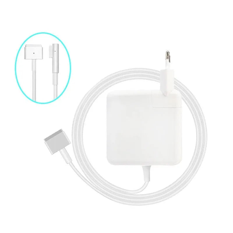 Laptop charger adapter with 45W 60W 85W options and L head connector in colour box packaging