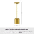 LED rechargeable small night lamp with three colour charging, I-shaped table lamp in five colour options
