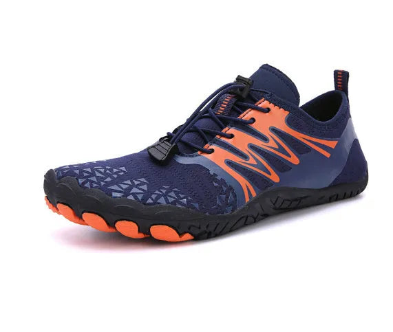 White and pink lace-up casual trainers with a non-slip rubber sole on a plain background.
