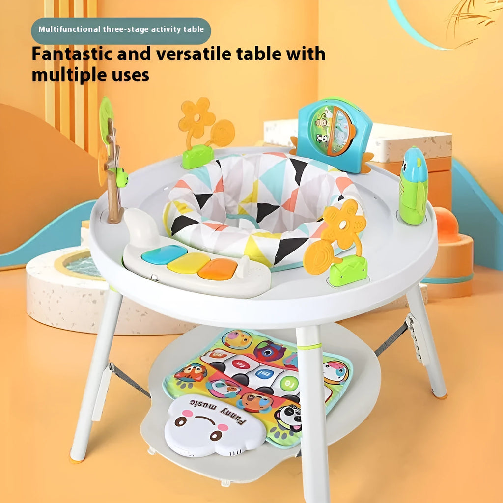 Three-in-one baby jumping chair bouncing gymnastic rack with interactive toys in Yaya duck design