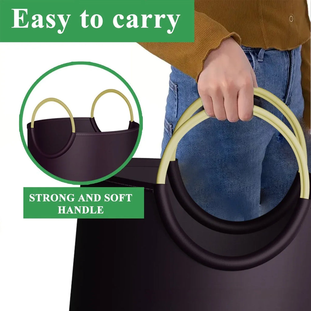38x72cm round portable PP rubbish bin with plastic bag