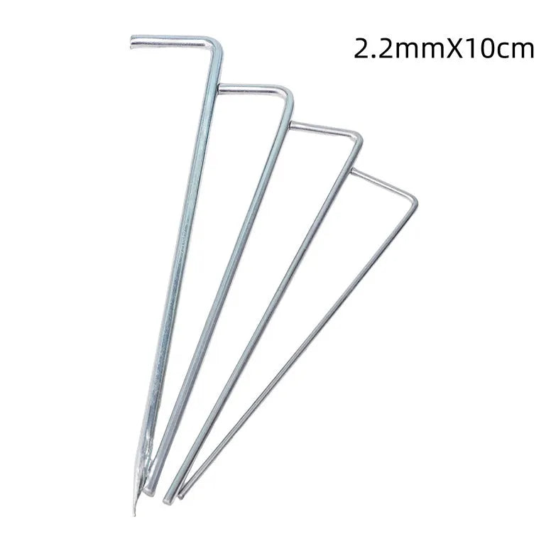 Galvanised 7-type Q195 steel tent peg ground stake with angled tip
