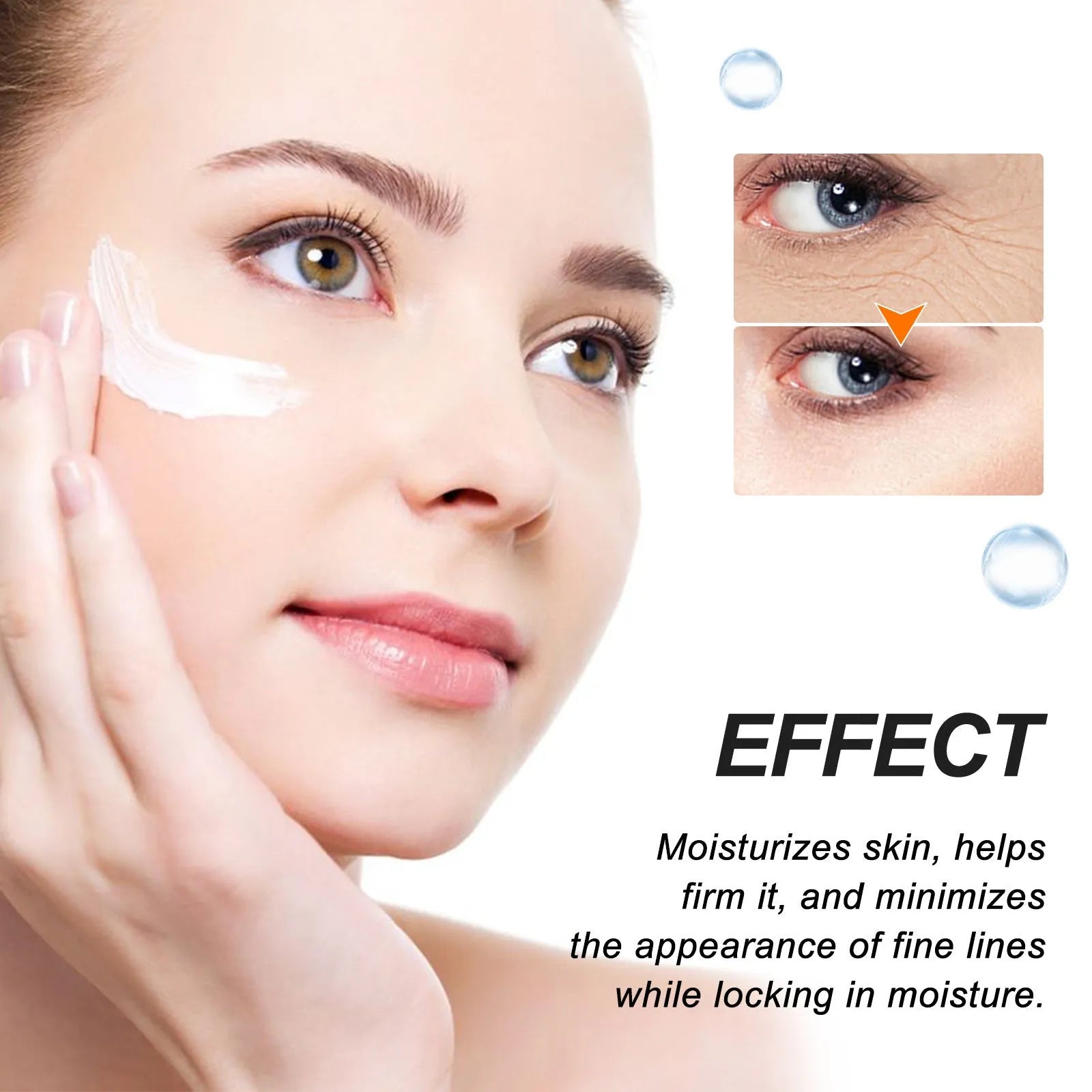 3g eye cream tube with retinol for eye skin repair, anti-aging treatment for fine lines and dark circles