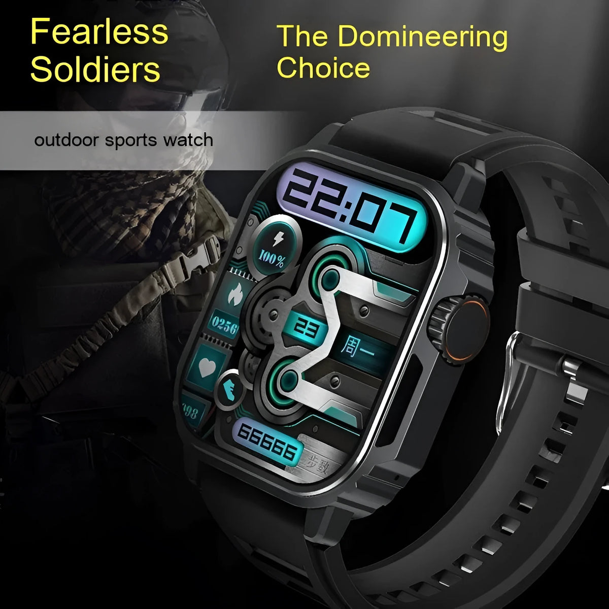 TW11 smart watch with TFT screen and sports strap in grey, orange, or black, showing touch button and charging cable