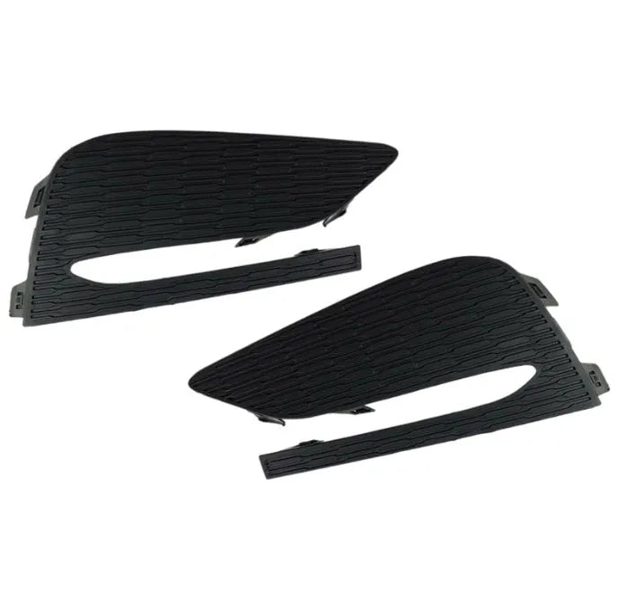 Black front fog lamp frame grille cover pair for Chevrolet Cruze 2016-2018, PC and PP trim