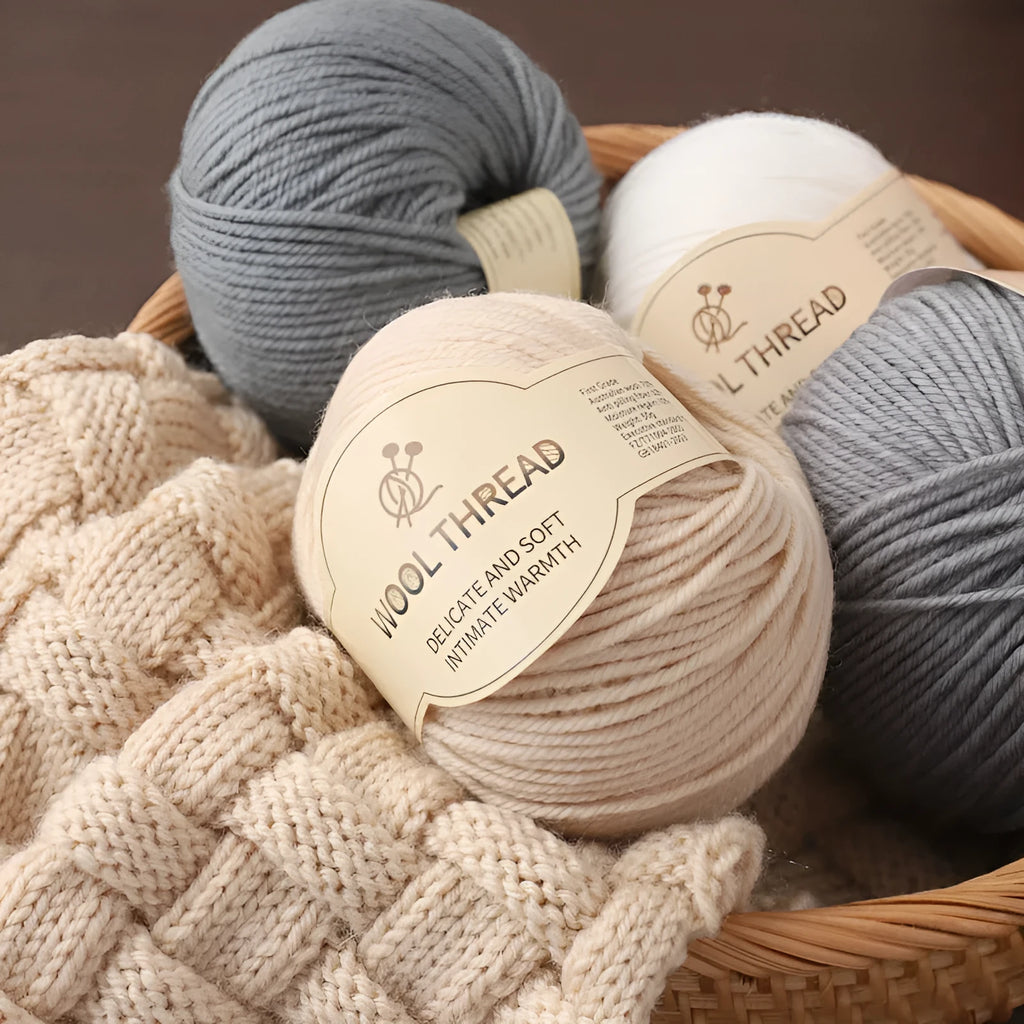 Single roll of wool knitting yarn in a choice of 30 colours for hand knitting with size 10 needles