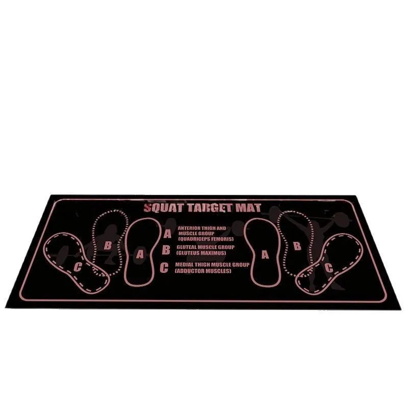 Simple solid colour Pilates squat mat with footprints, 35x80cm, polyester fibre, modern simplicity style