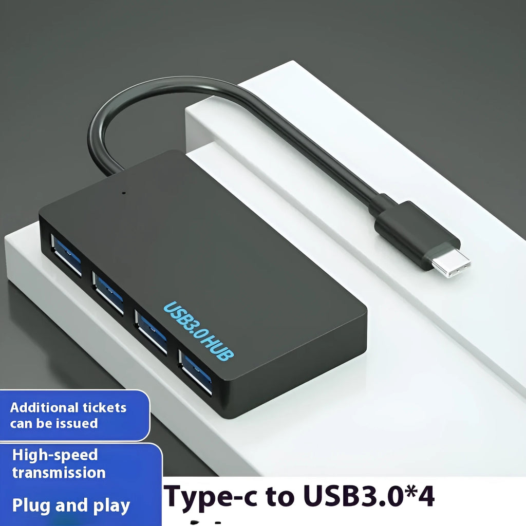 A multi-port USB extender hub with a 20cm cable, showing USB-A and USB-C style options.