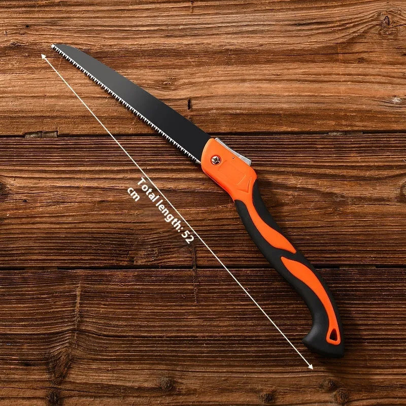 53cm SK5 folding saw with ABS grip, three-side fine grinding and serrated quenching on blade