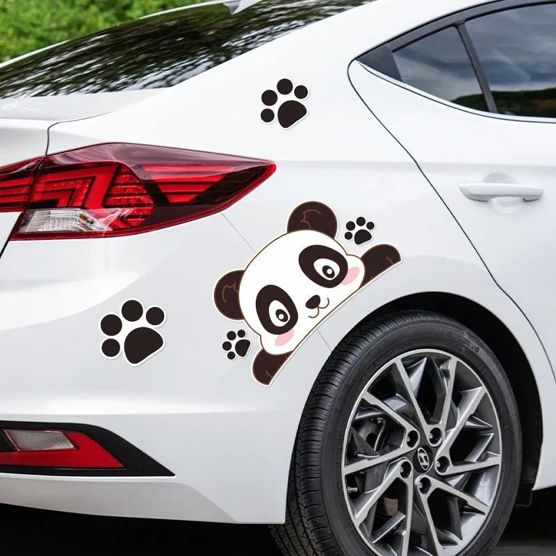 Car front bumper scratch blocking sticker with cartoon anime pattern in four colour options and three sizes