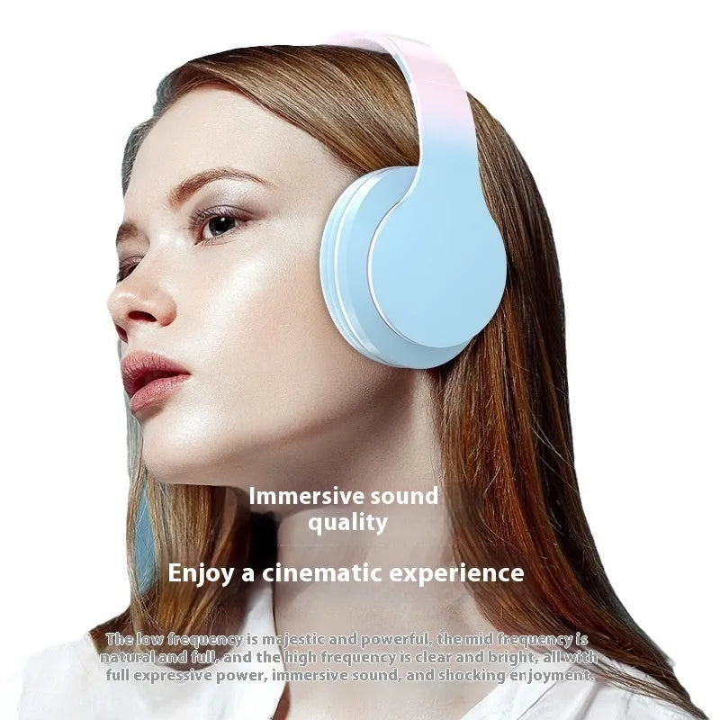 Gradient wireless Bluetooth headset with noise reduction and bone conduction, head-mounted, five colours available