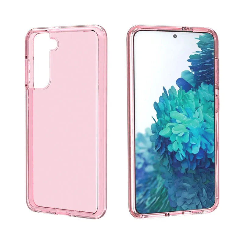 Samsung Galaxy drop-resistant phone case in flash white, TPU PC hard cover with shockproof anti-fingerprint design