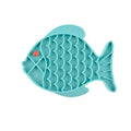 Silicone slow food tray for pets in blue, green, and gray, 24.5 cm long, anti-choking lick mat