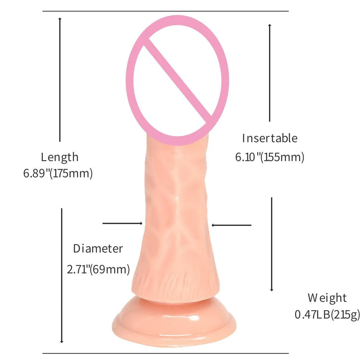 Skin color bullet simulation butt plug measuring 17.5cm in length