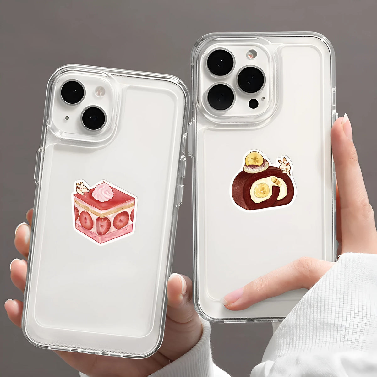 40 hand-painted cartoon dessert stickers for decorating phone case journal book computer iPad water cup