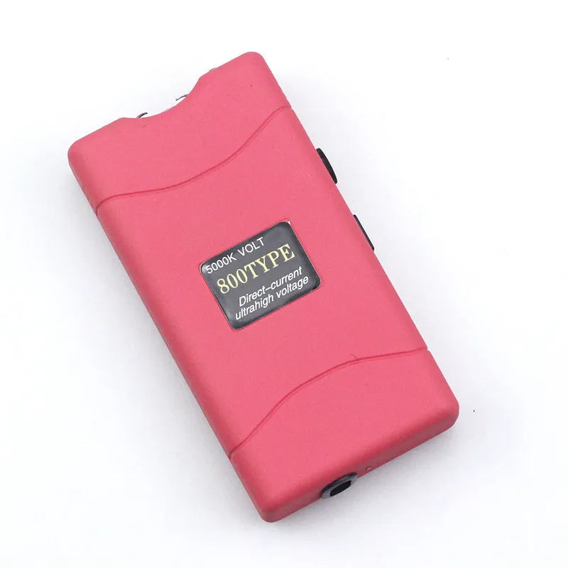 Purple and white women's self-defence multi-function torch flashlight with plastic resin construction