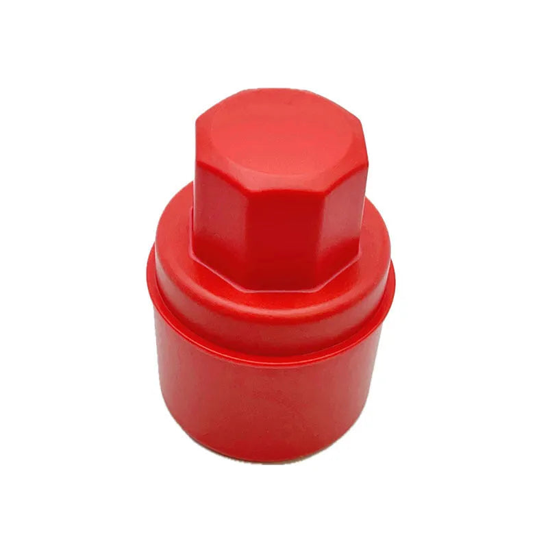 Black car tyre polishing sponge brush with snap-on lid, showing high-density foam head and polypropylene handle.