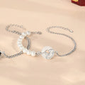 New Chinese style 925 sterling silver couple bracelet with safety peace buckle and snake design.