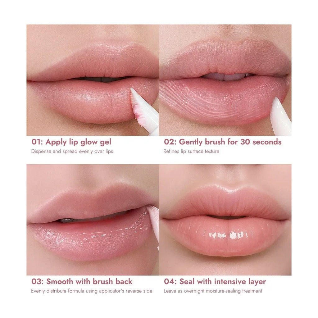 Hose Lip Balm with silicone brush head, 10g, for neutral dry mixed skin types