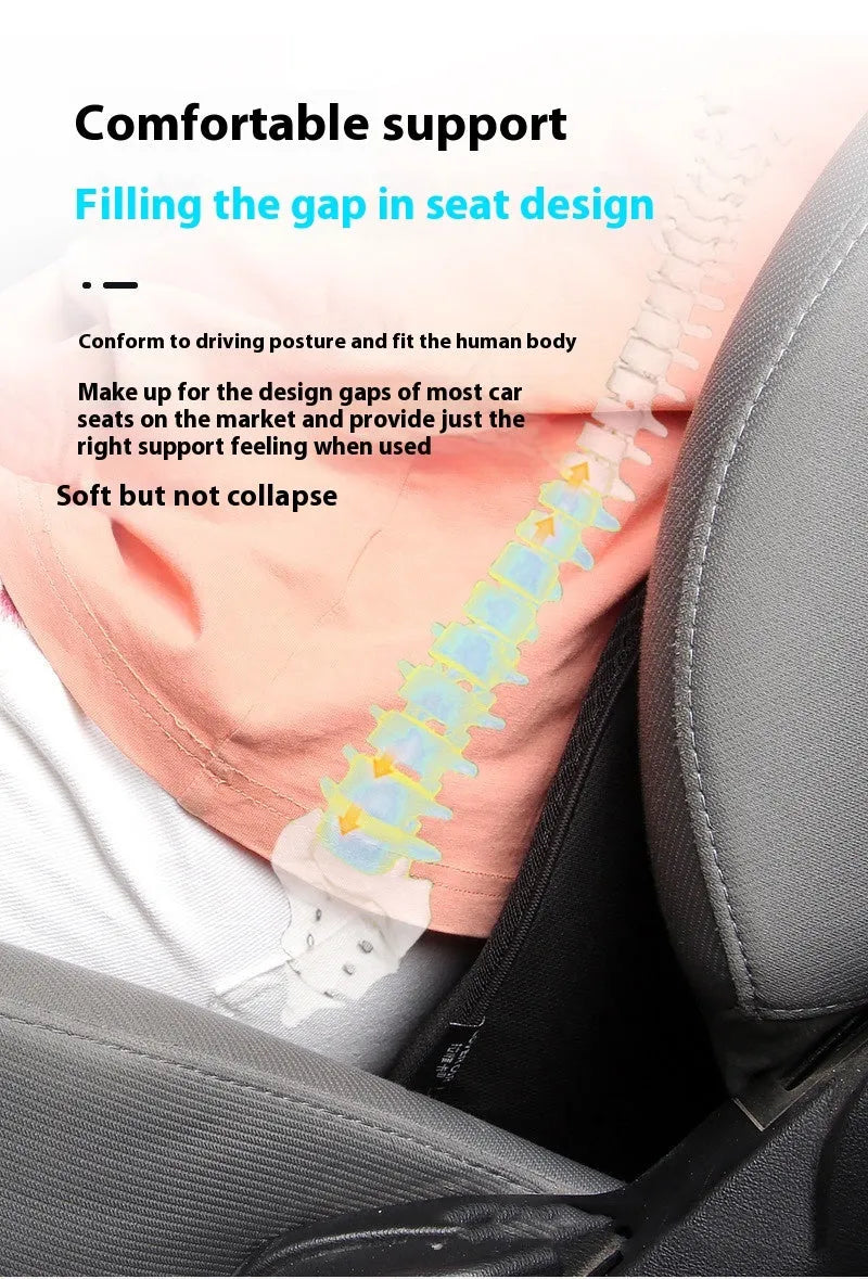 A flat car seat cushion with memory foam filler shown in a choice of four colours.