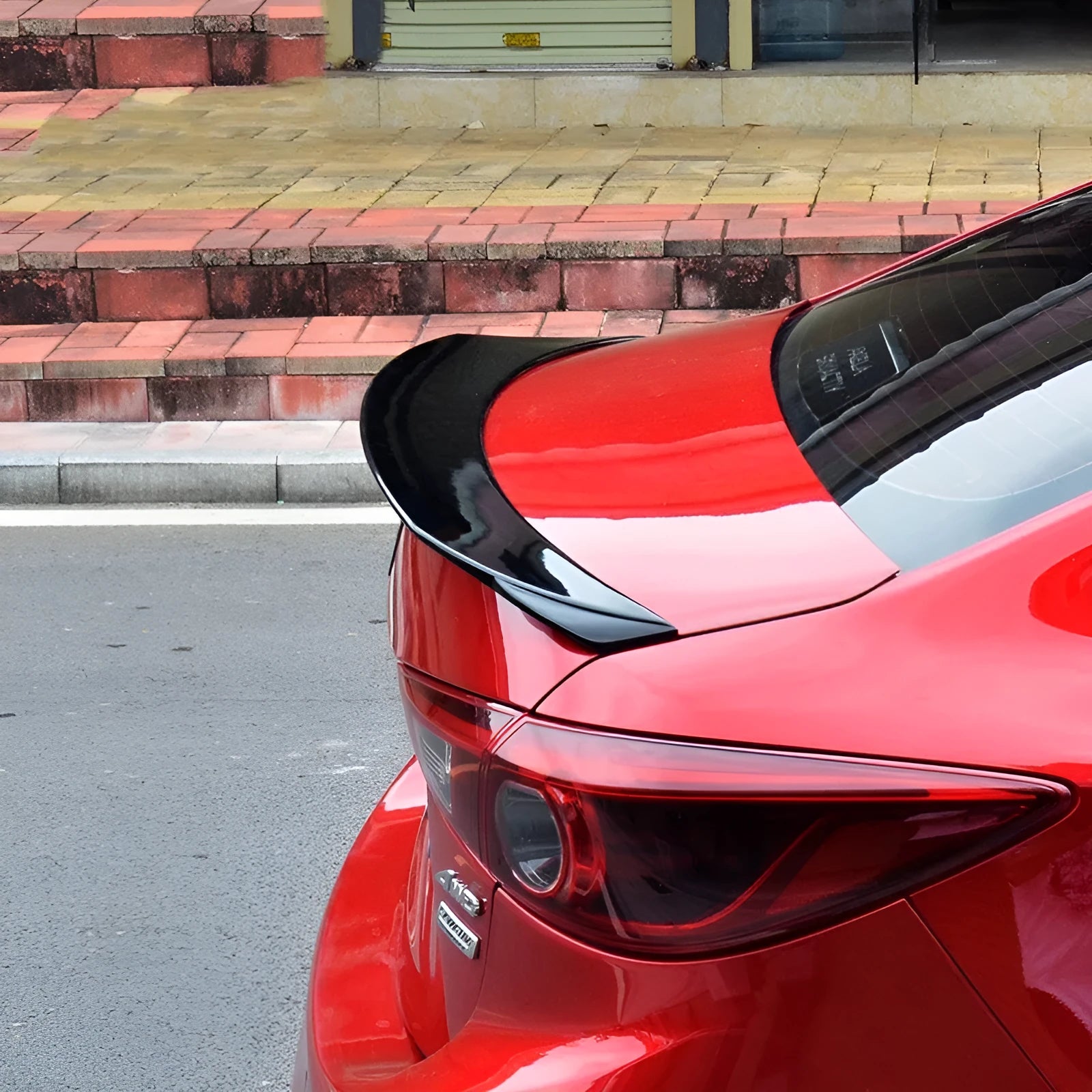 Modified bright black RS tail trim for Mazda 3 Axela Exela 2014-2021 model
