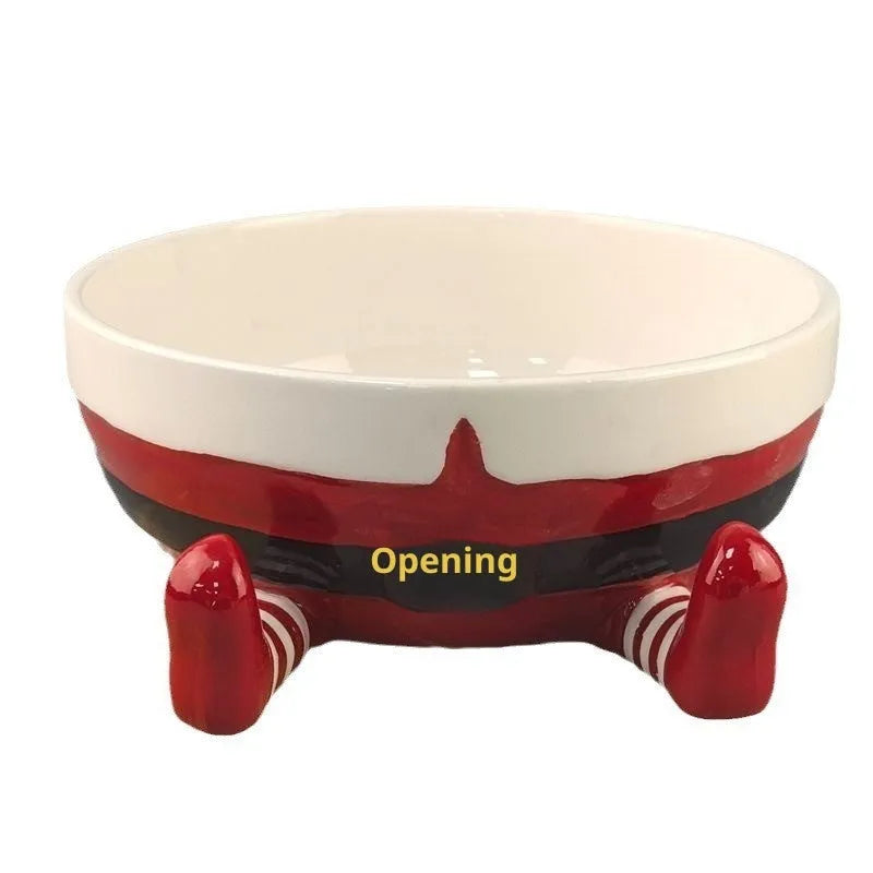 White porcelain Christmas fruit plate snack tray with modern simple design
