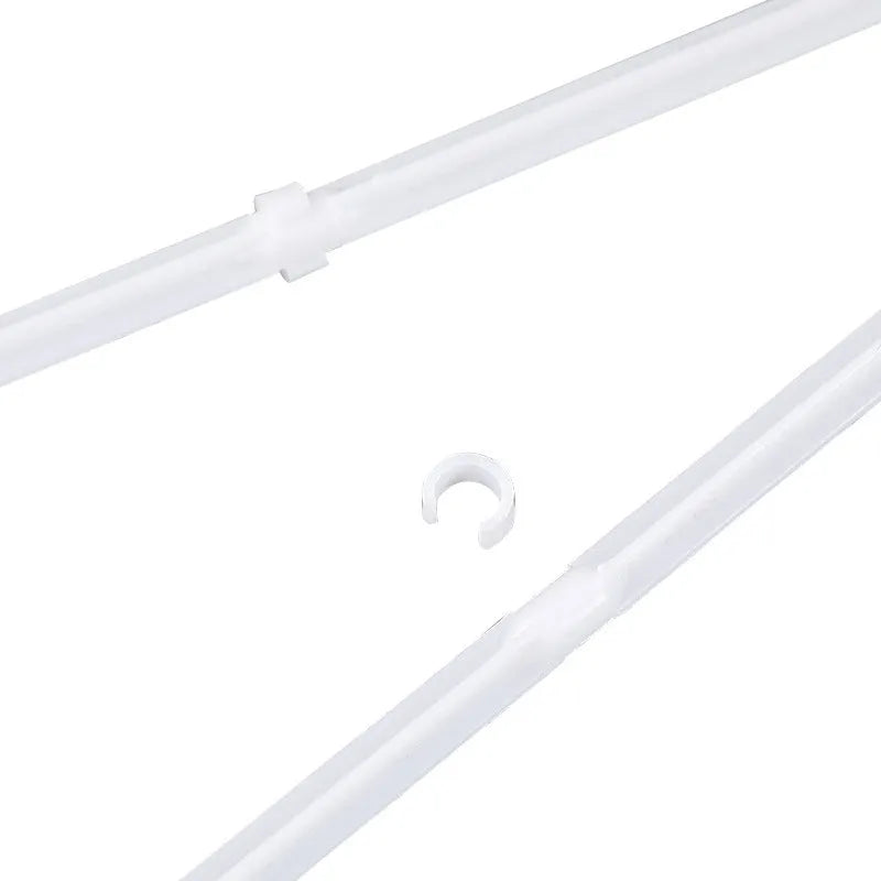 White PP plastic car window flag pole holder bracket clip set of 10 pieces