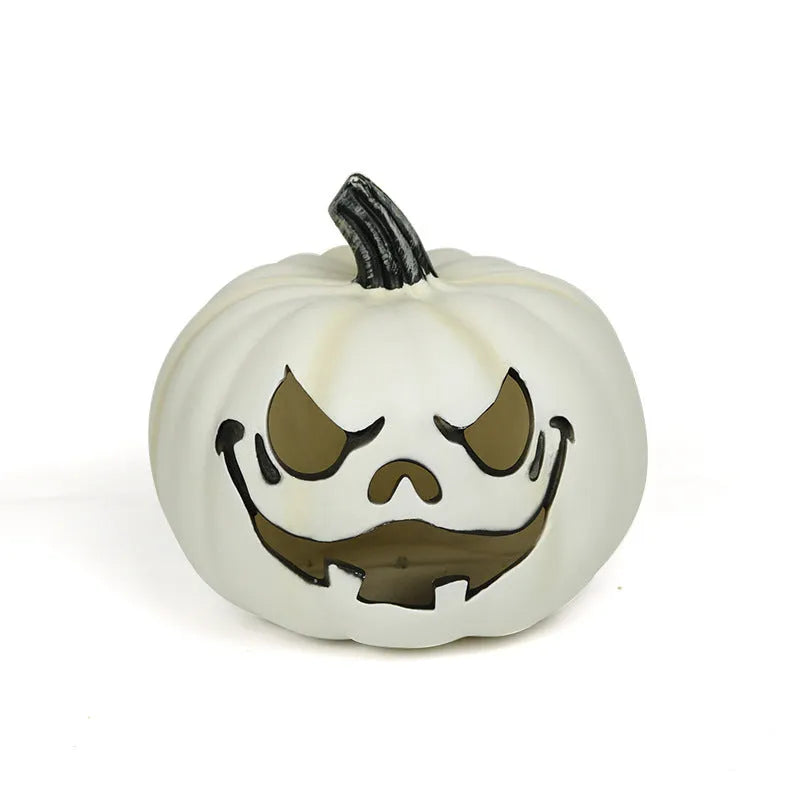 Halloween pumpkin atmosphere lamp in orange melon colour, 9-inch plastic, 23 cm size