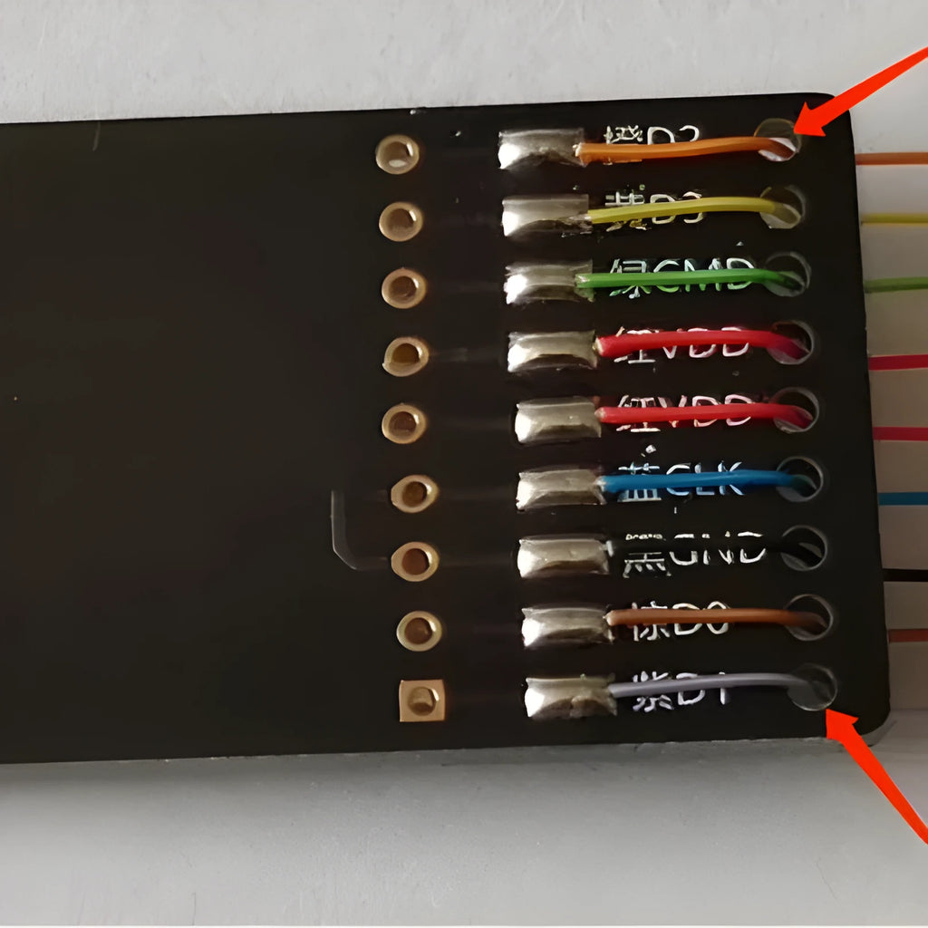EMMC read and write tool for car audio host maintenance on European vehicles.