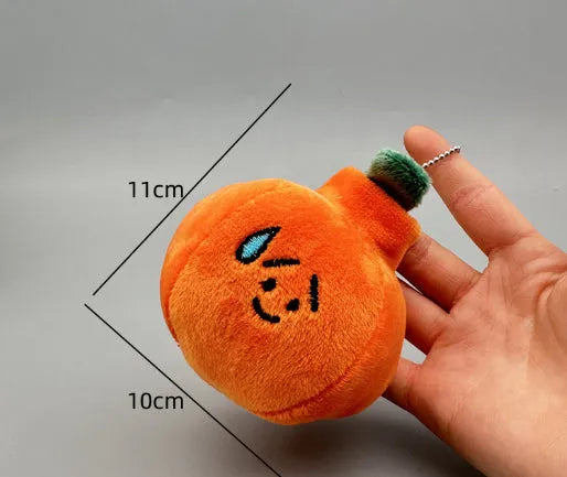 Funny Vegetable Series plush keychain with onion garlic and broccoli pendant in super soft short plush