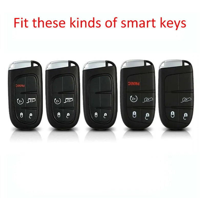 Silicone protective case with carbon fibre print for Dodge Chrysler Fiat car key fob