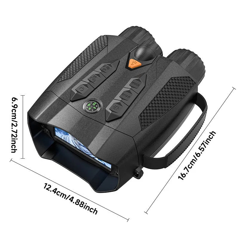 Shimmer full colour black HD double tube night vision instrument with 3-inch IPS screen and 28mm lens