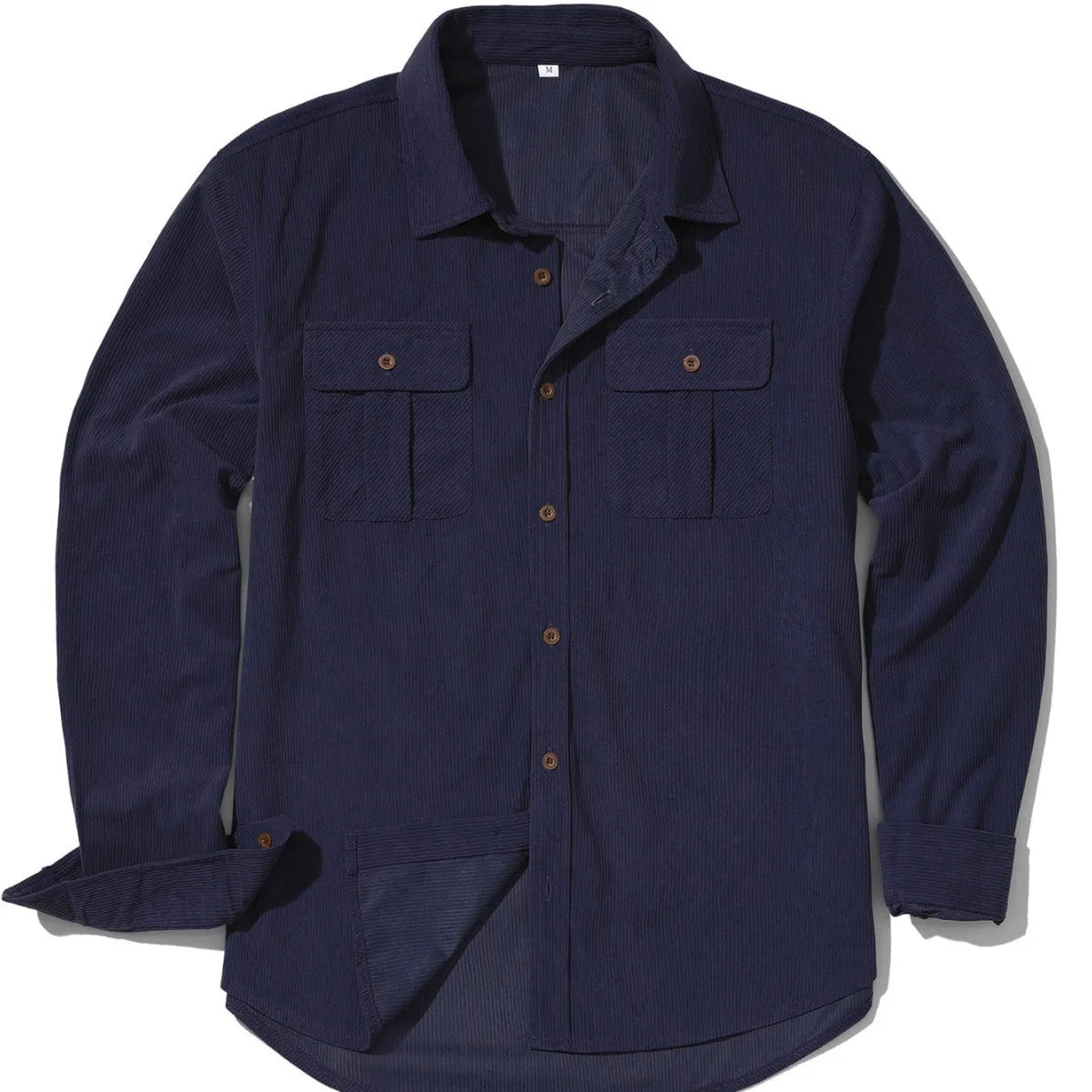 Men's loose corduroy shirt in Japanese retro style with long sleeves